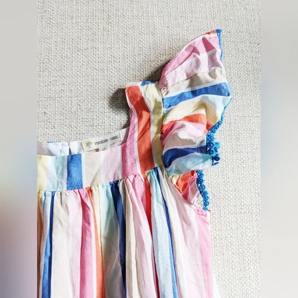 Tucker + Tate Nordstrom Striped Rainbow Dress size 8 girls - Picture 4 of 5